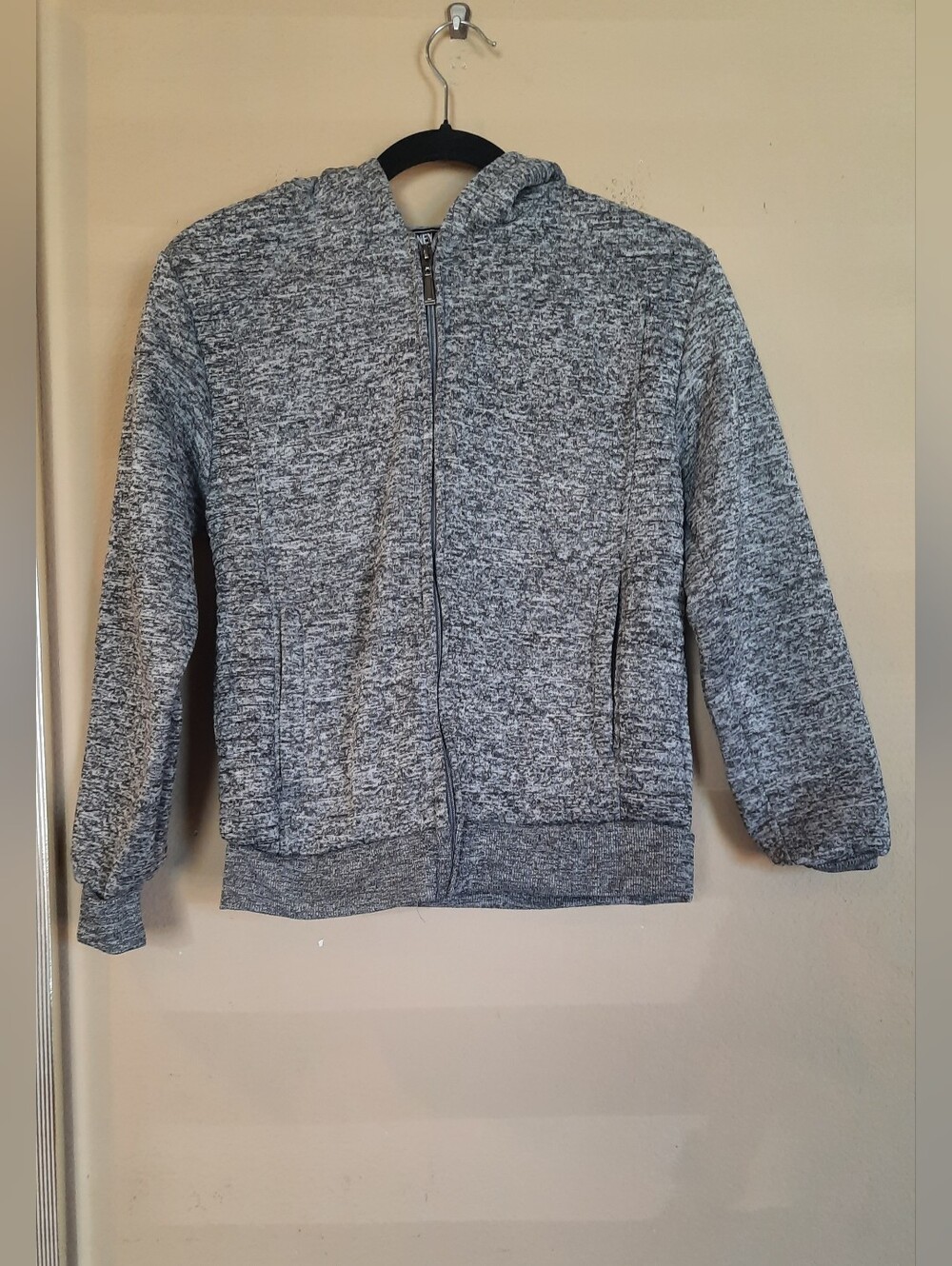 Kids Heather Gray Hooded Zip